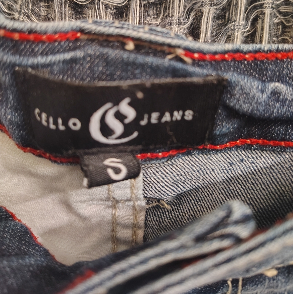 Americana Cello Stars & Stripes Jean Shorts Small - Picture 2 of 6